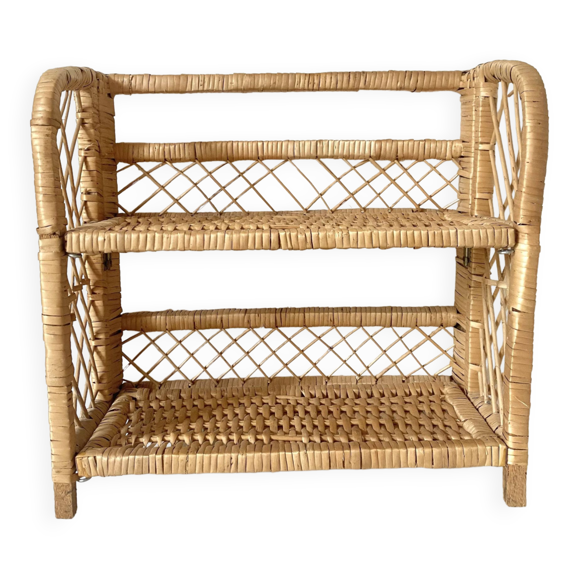 Vintage rattan shelf
