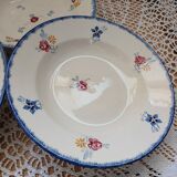 7 Digoin and Sarreguemines soup plates