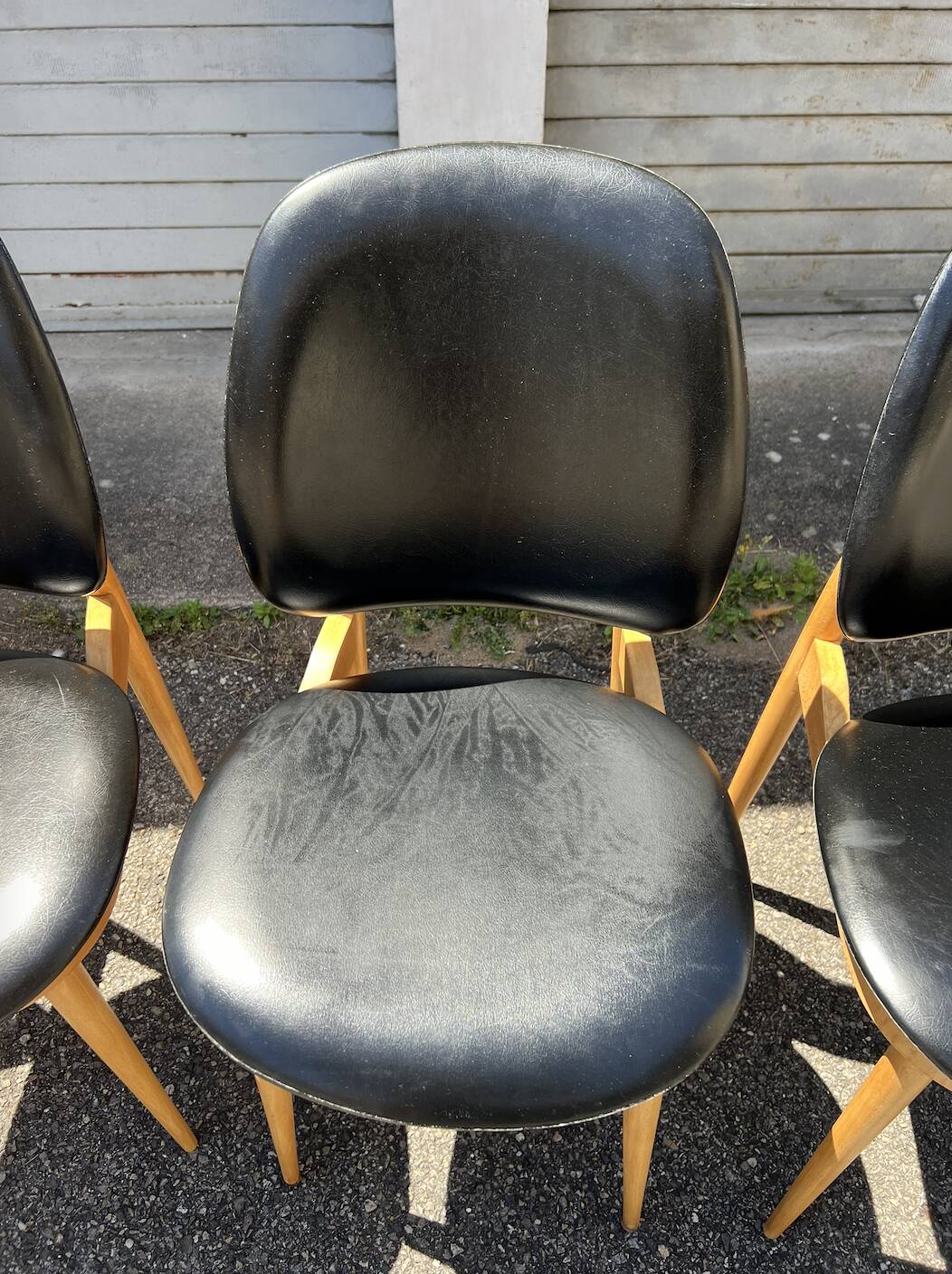 5 Chaises Pégase, Pierre Gurariche pour Baumann