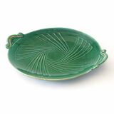 Green art deco earthenware dish