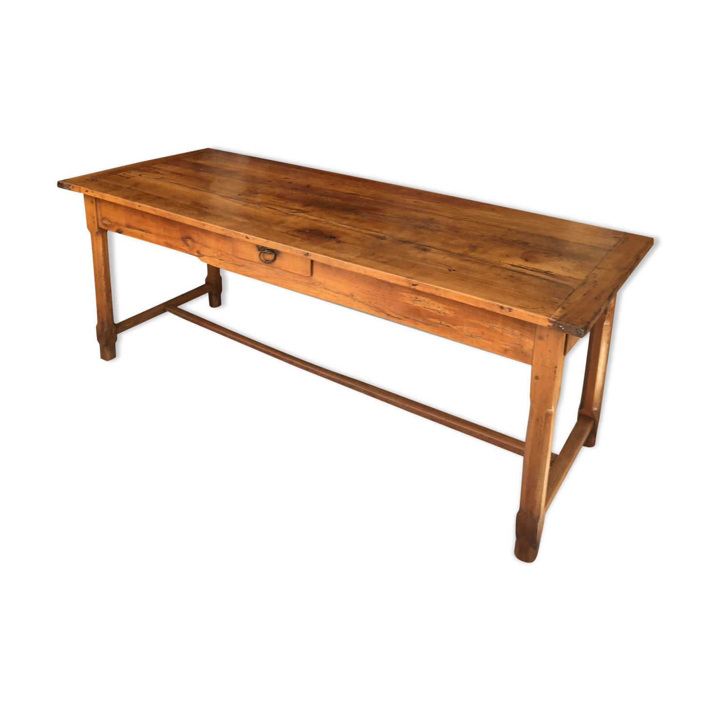 19th-century cherry farm table