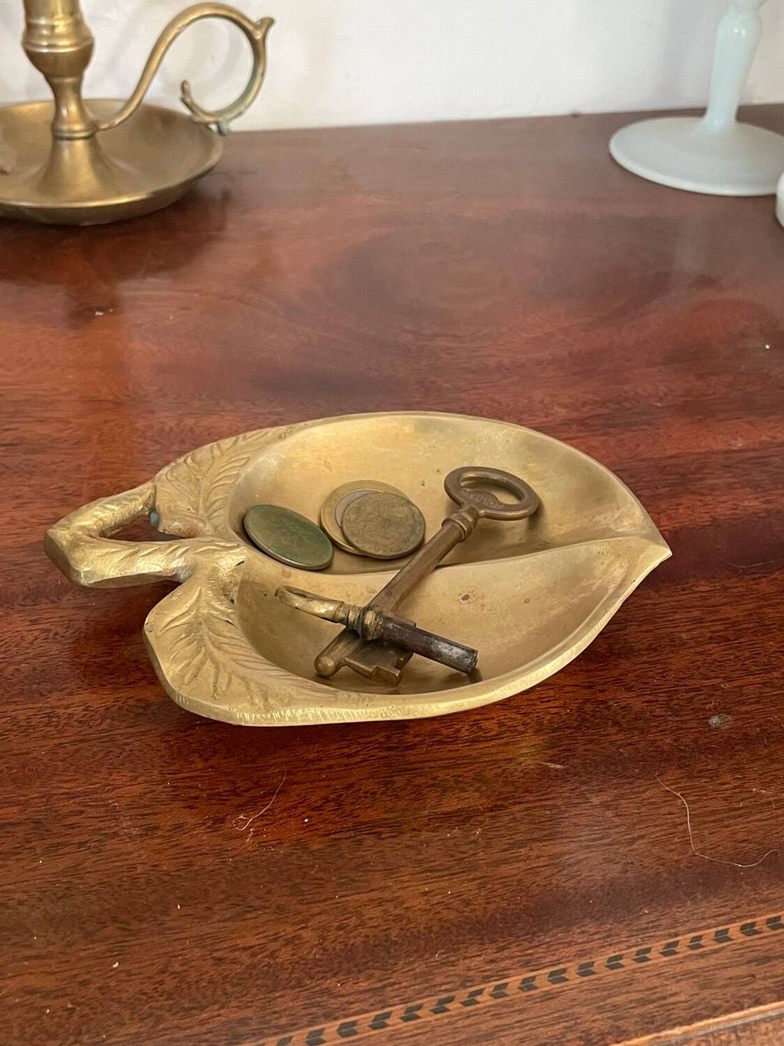 Vintage brass pocket tray