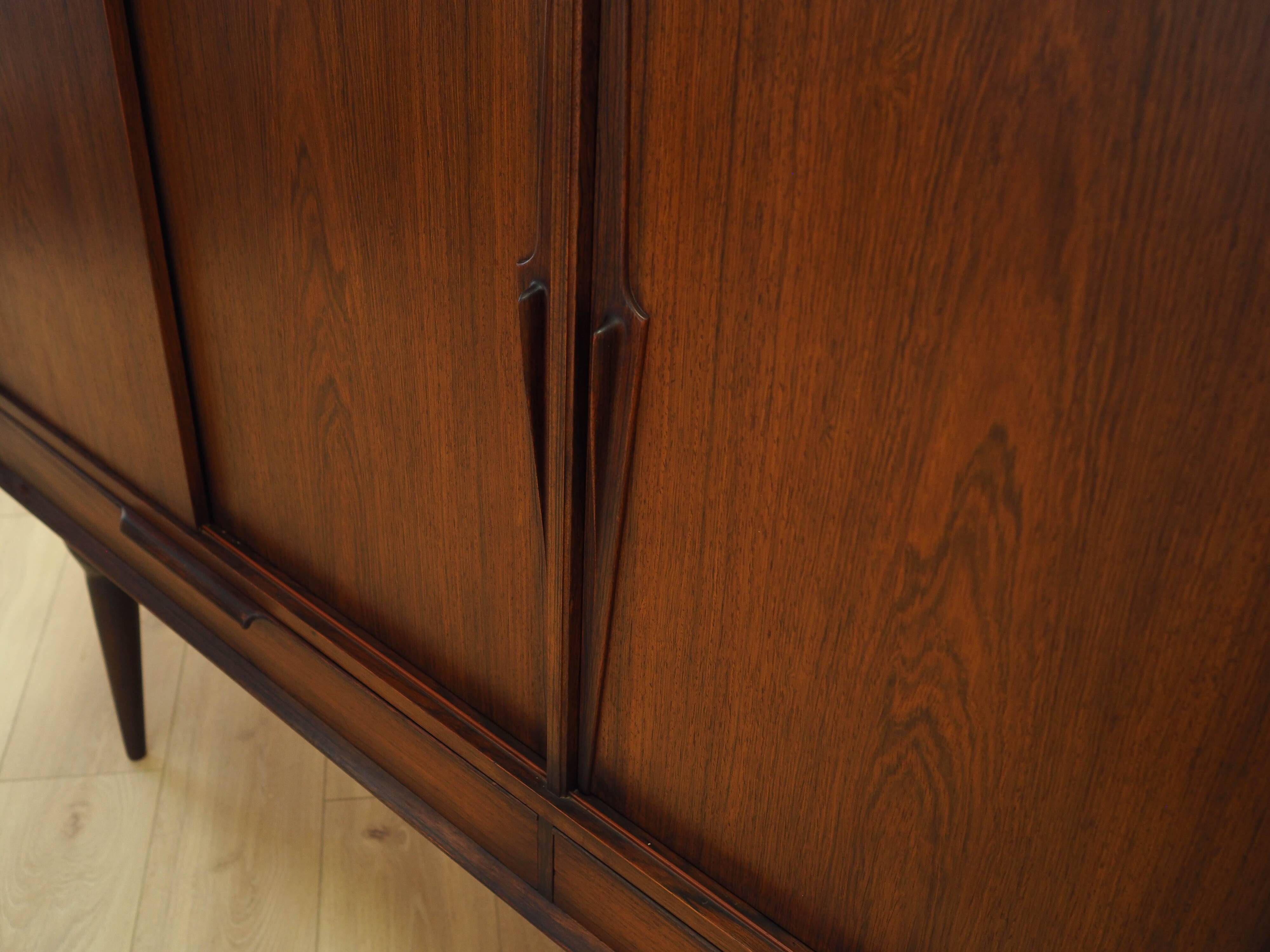 Rosewood highboard, Danish design, 1970s, manufacturer: Omann Jun
