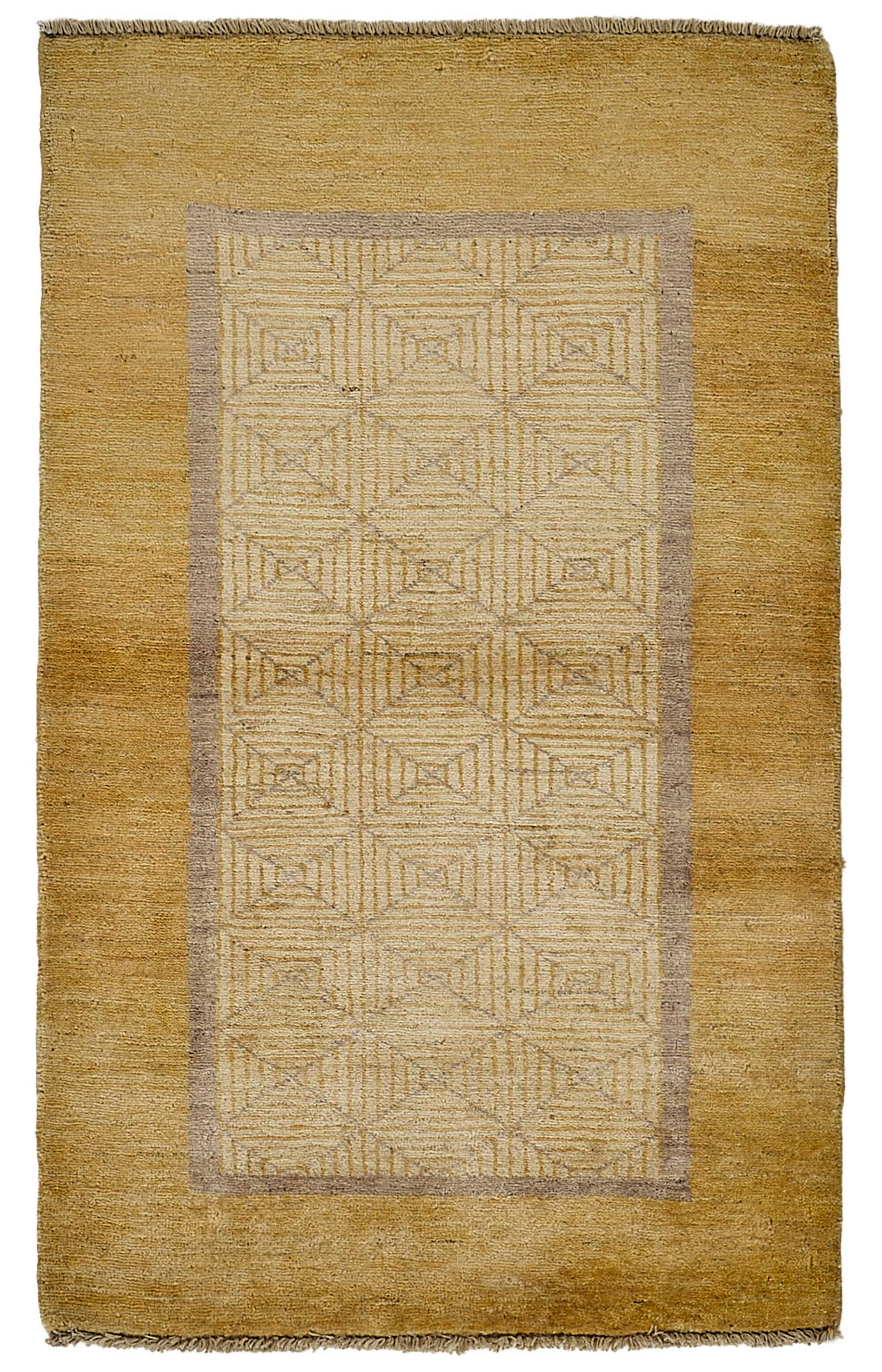 Tapis Oushak en laine noué à la main, 78 cm x 129 cm