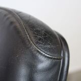 Black leather F141 armchair by Geoffrey Harcourt for Artifort, 1970s