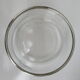 Glass bowl silver metal edge