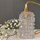 Vintage rectangular glass globe suspension