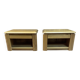 Pair of solid elm bedside tables from the 1970s.