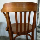 Curved wooden desk