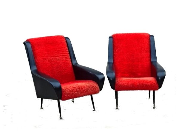 Paire de fauteuils par Erton design vintage 1960