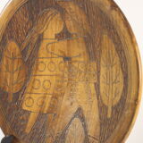 Assiette scandinave avec des figures, années 1960