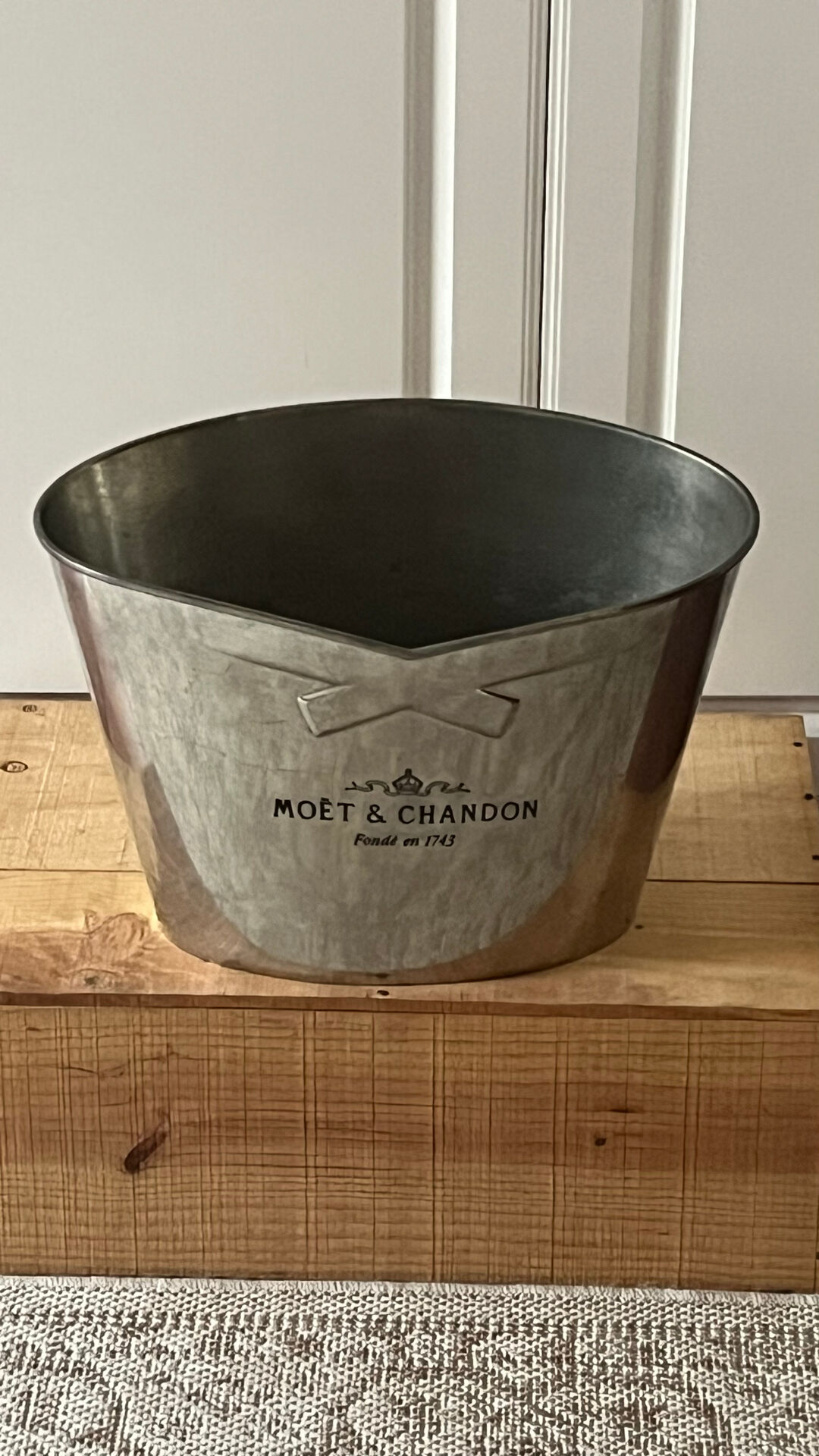 Moet Chandon Pewter Champagne Bucket. Vintage French Magnum Cooler