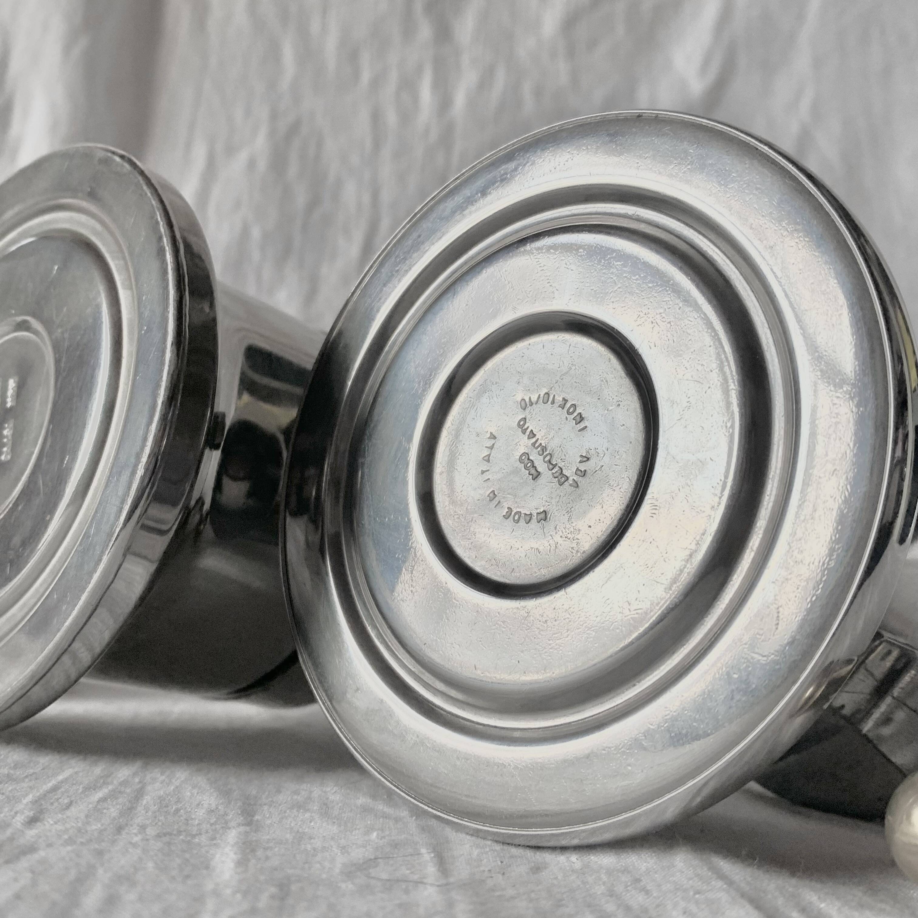 Kontessa VEV Vigano 4-cup Italian coffee maker with sugar bowl and milk jug - 18/10 stainless steel