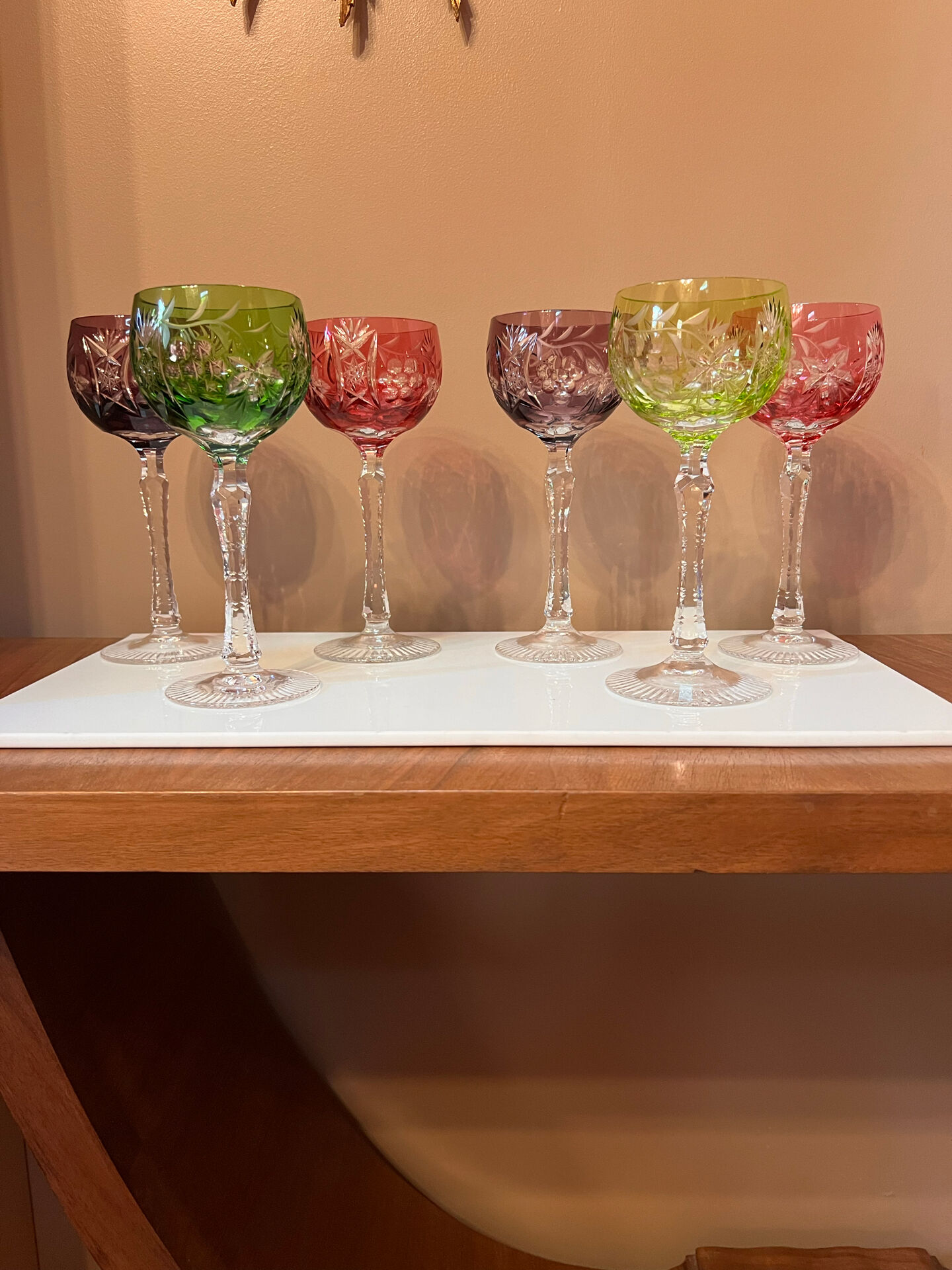 Service de verres à vin en cristal