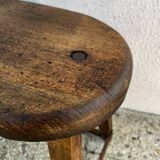 Industrial wooden stool
