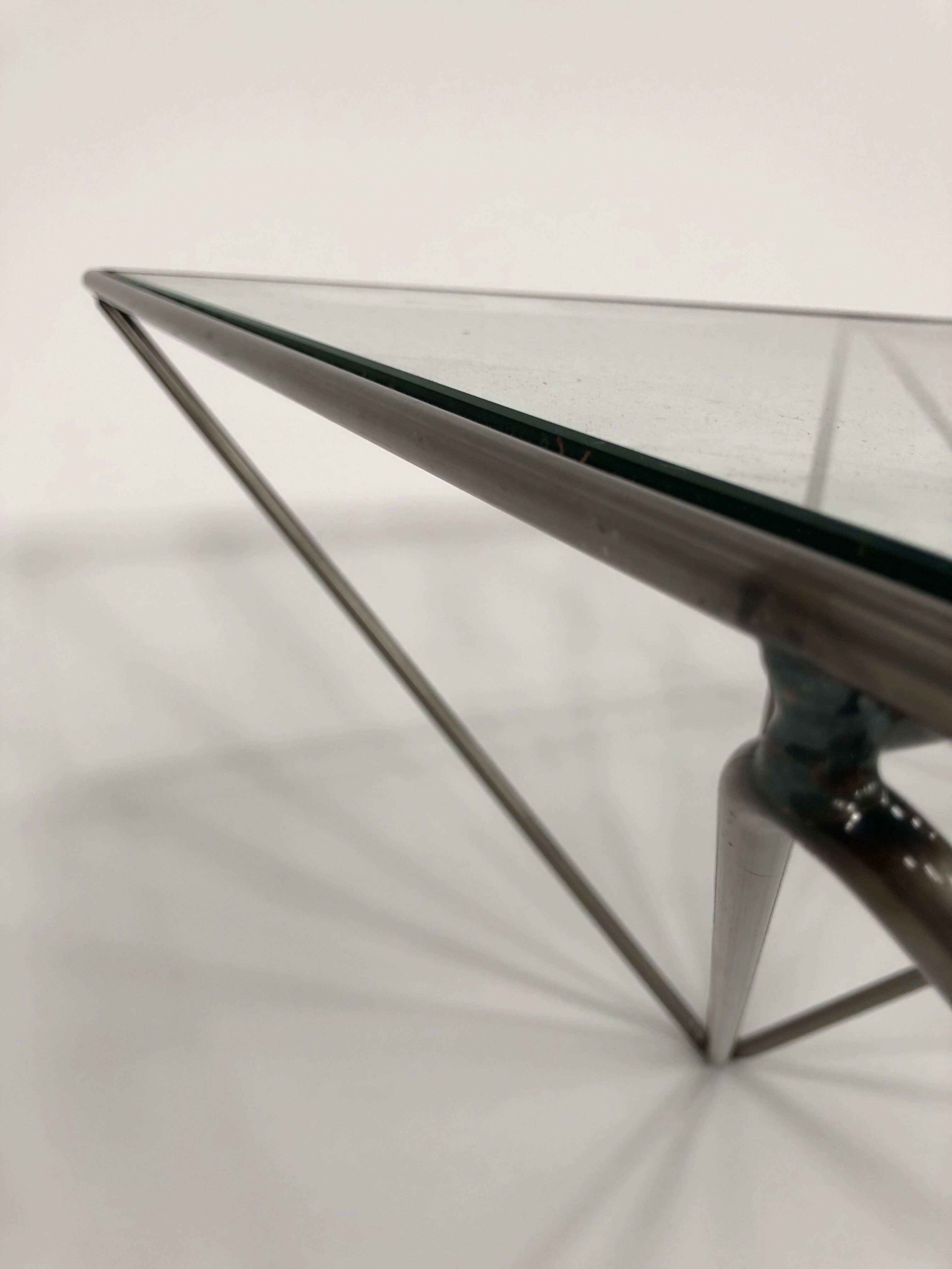 Table low vintage 60s/70s design steel wire
