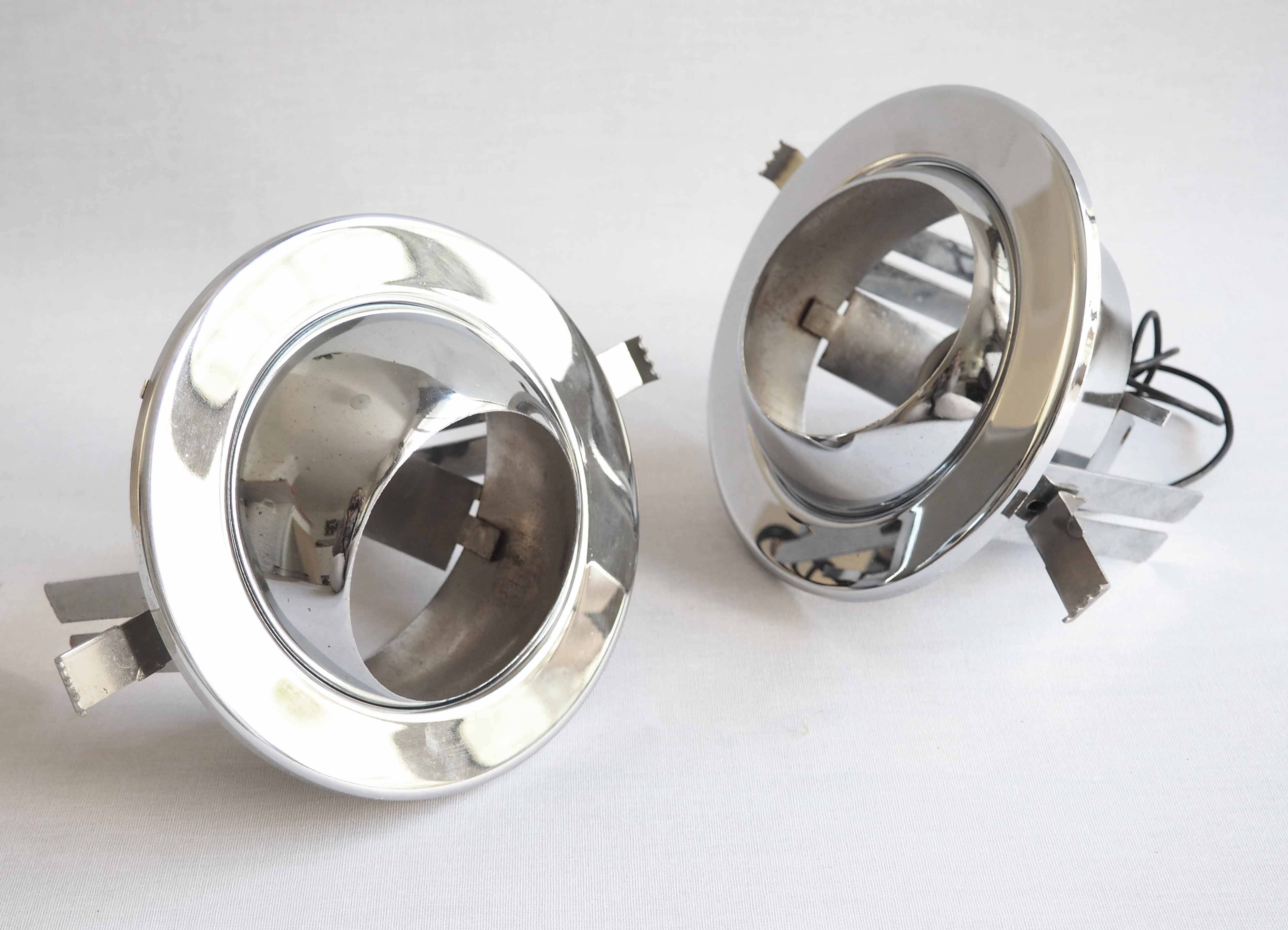 Pair of Targetti chrome spotlights