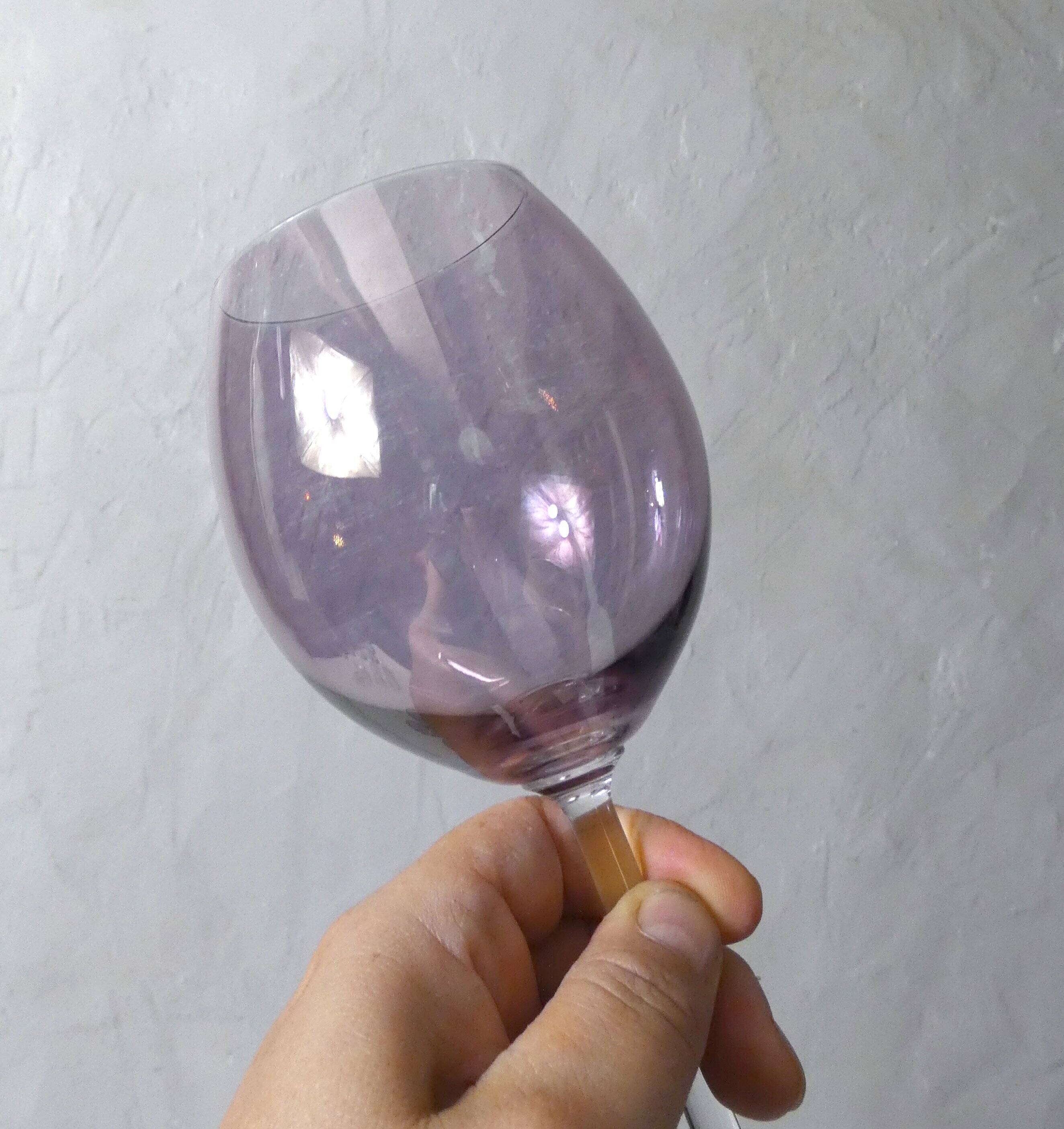 17 amethyst crystal glass goblets