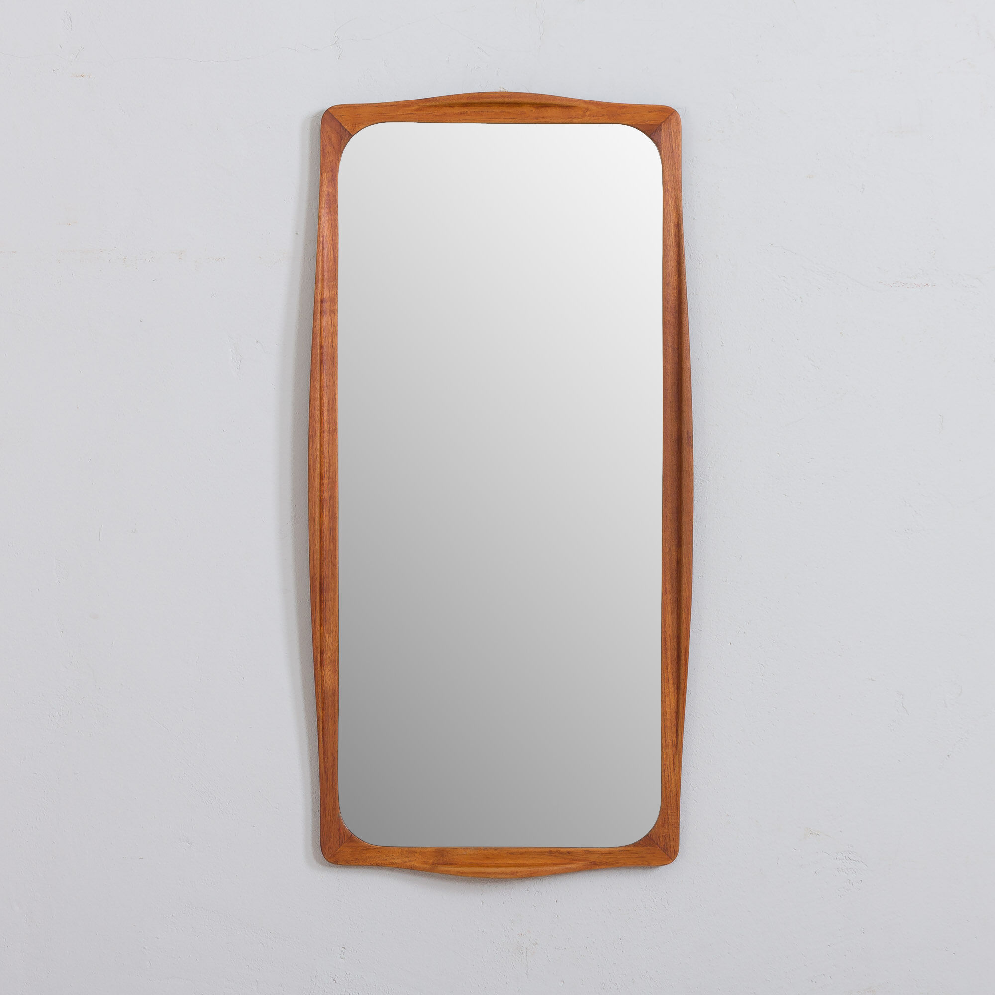 Miroir en teck danois du milieu du siècle, années 1960
