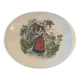 Sarreguemines porcelain dish Alsatian motif for decoration or collection