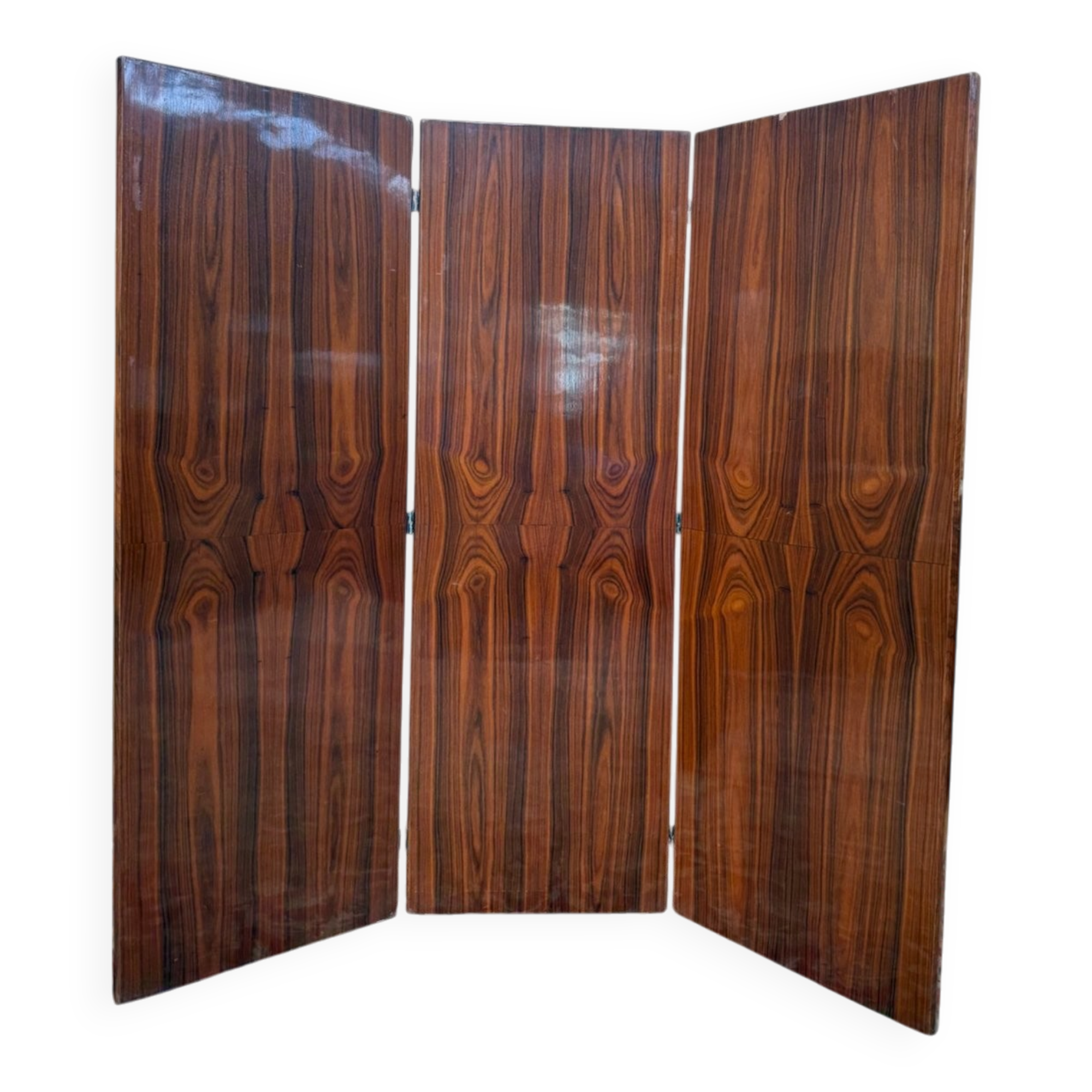 Triptych screen – Art Deco period – Walnut veneer
