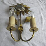 Brass sunflower sconces