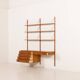 Danish vintage teak wall unit with a desk, 1960s