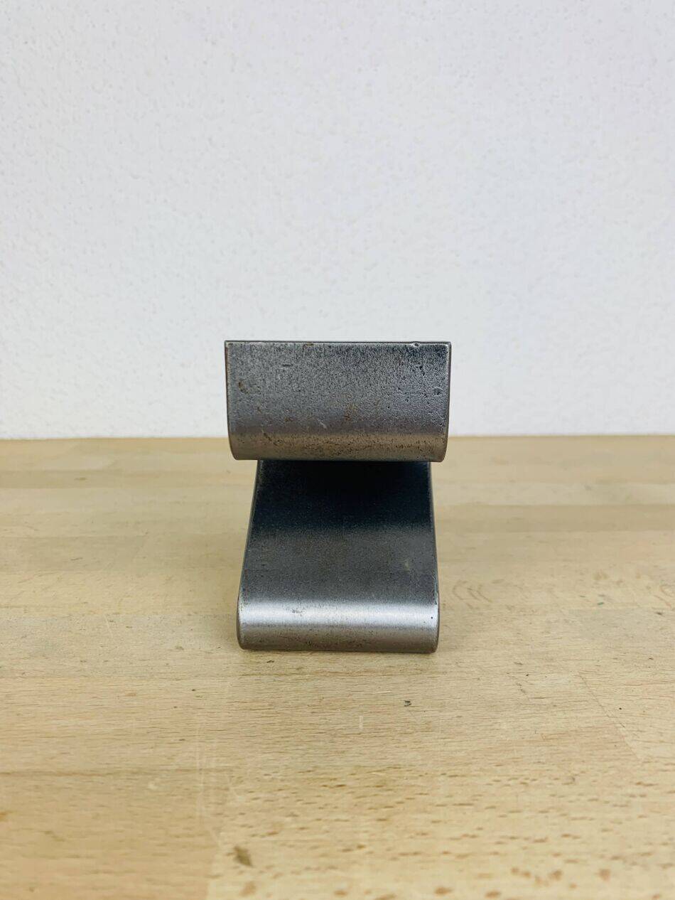 Brutalist wrought iron candlestick "Z"