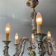 Old chandelier Capodimonte porcelain Italy 6 arms