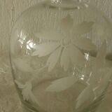 Verrerie fains cruche et carafe en cristal grave