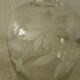 Glassware, including a jug and engraved crystal carafe.