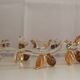 Glass knife rest with bird and golden leaf (set of 6)