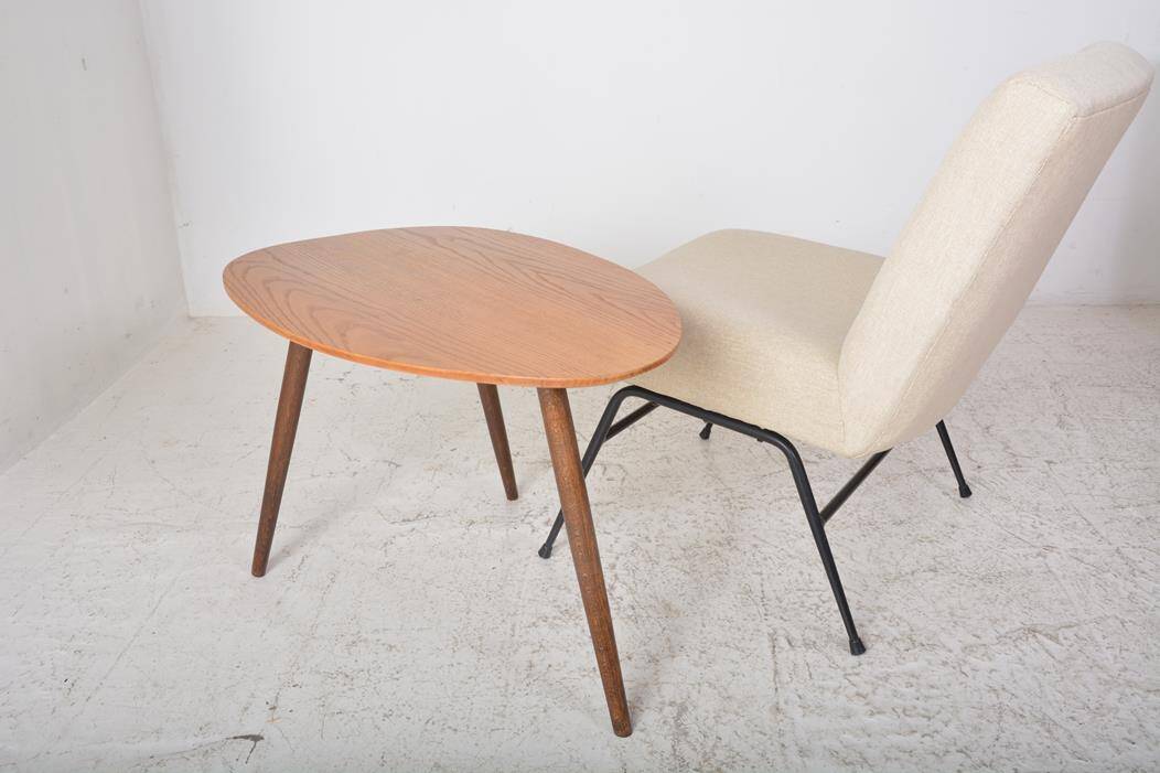 Vintage beige fireside chair