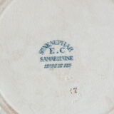 Plat rond en Terre de Fer, Service Nénuphar Salins E.C Samaritaine