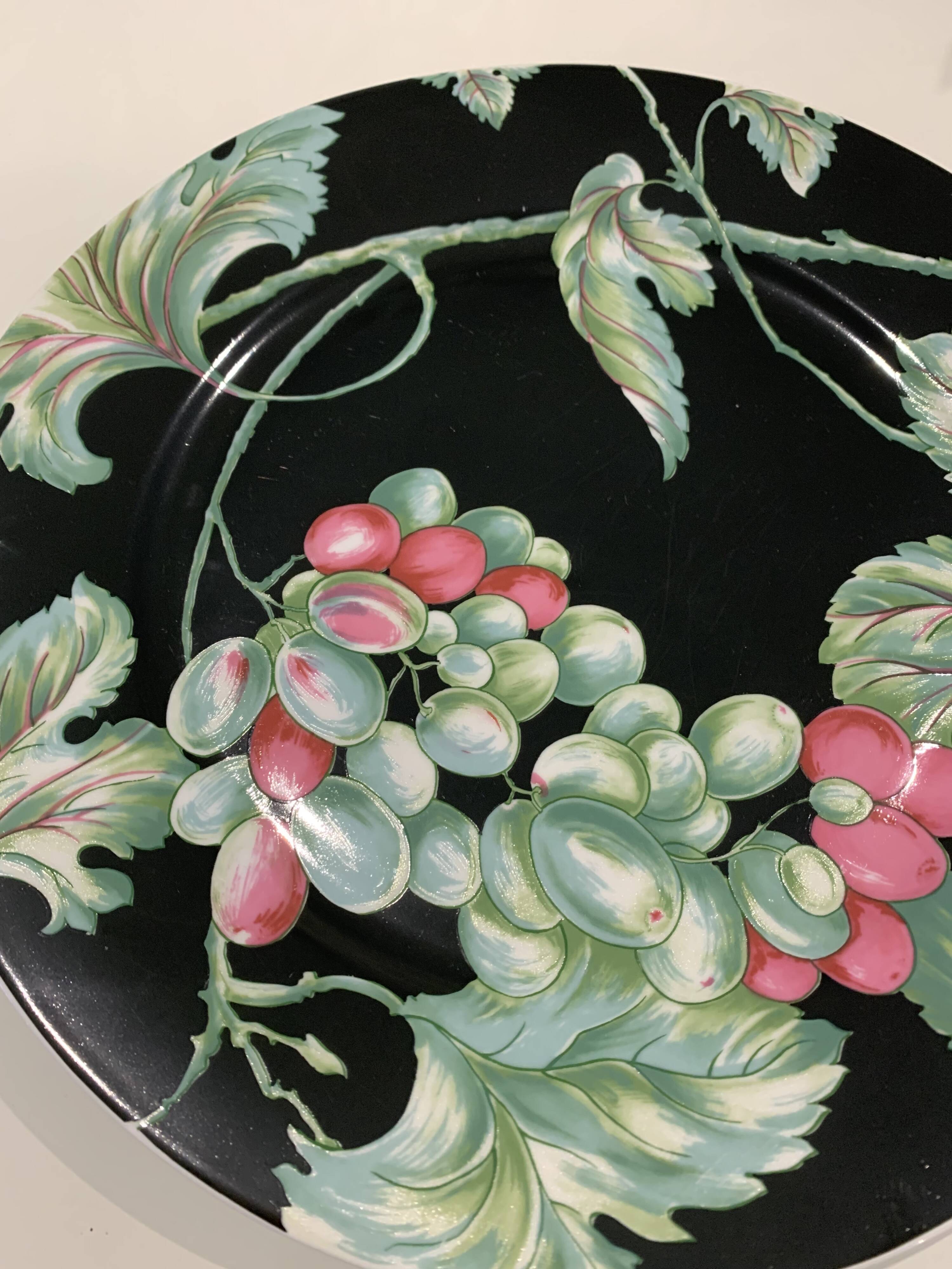 Assiettes « vendange Pierre Frey »