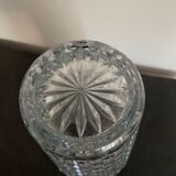 Chiseled crystal vase