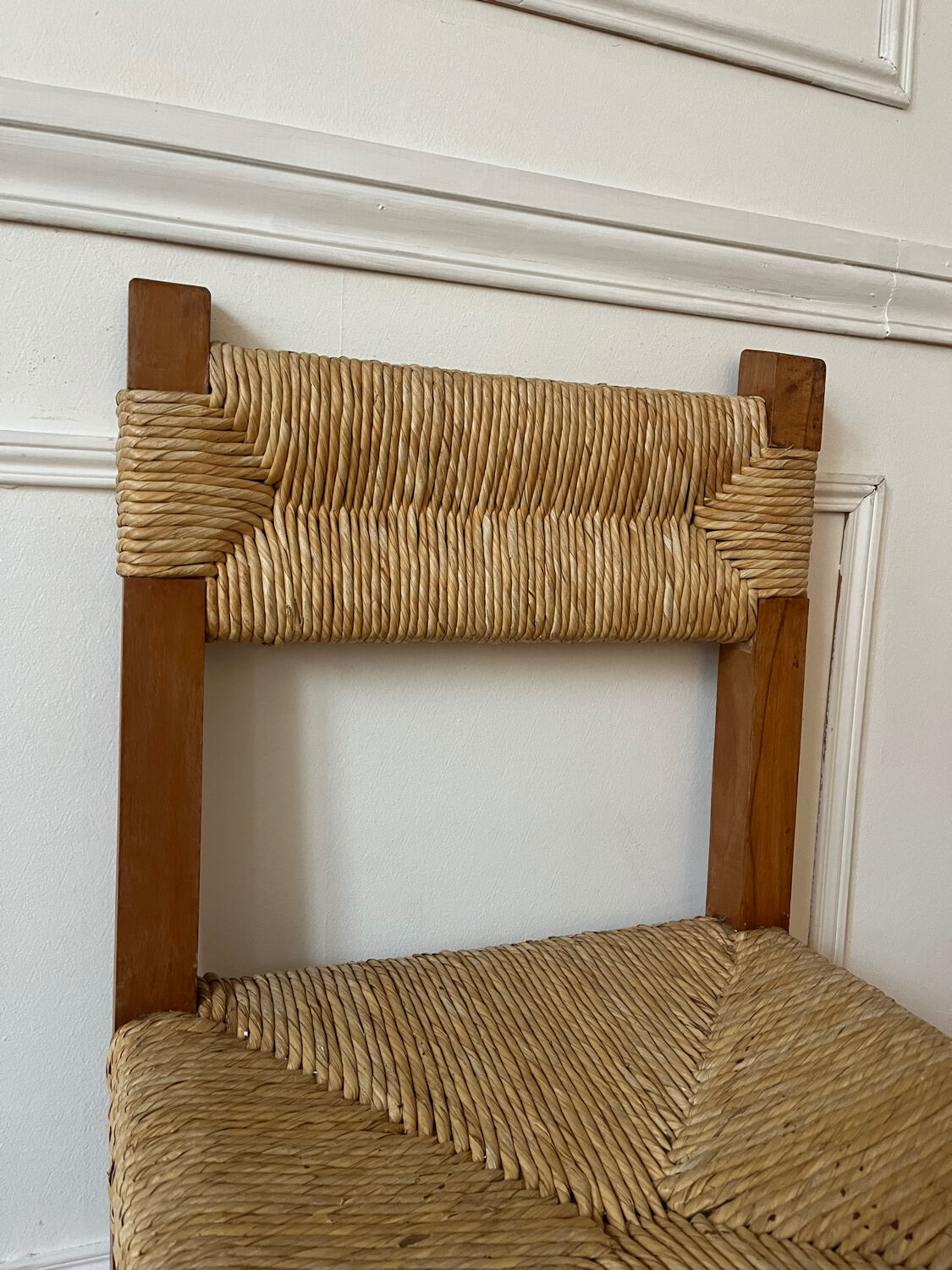 Rustic straw chair
