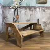 Former wooden workshop step