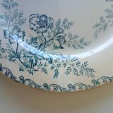 Lot de 9 magnifiques assiettes anciennes,Terre de Fer, Sarreguemines