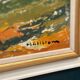 Large Original Swedish Oil on Panel – “Landscape with Houses and Trees” by Stig Hallblom – Signed – Vintage & Framed 90×59.5cm (35.4"×23.4")