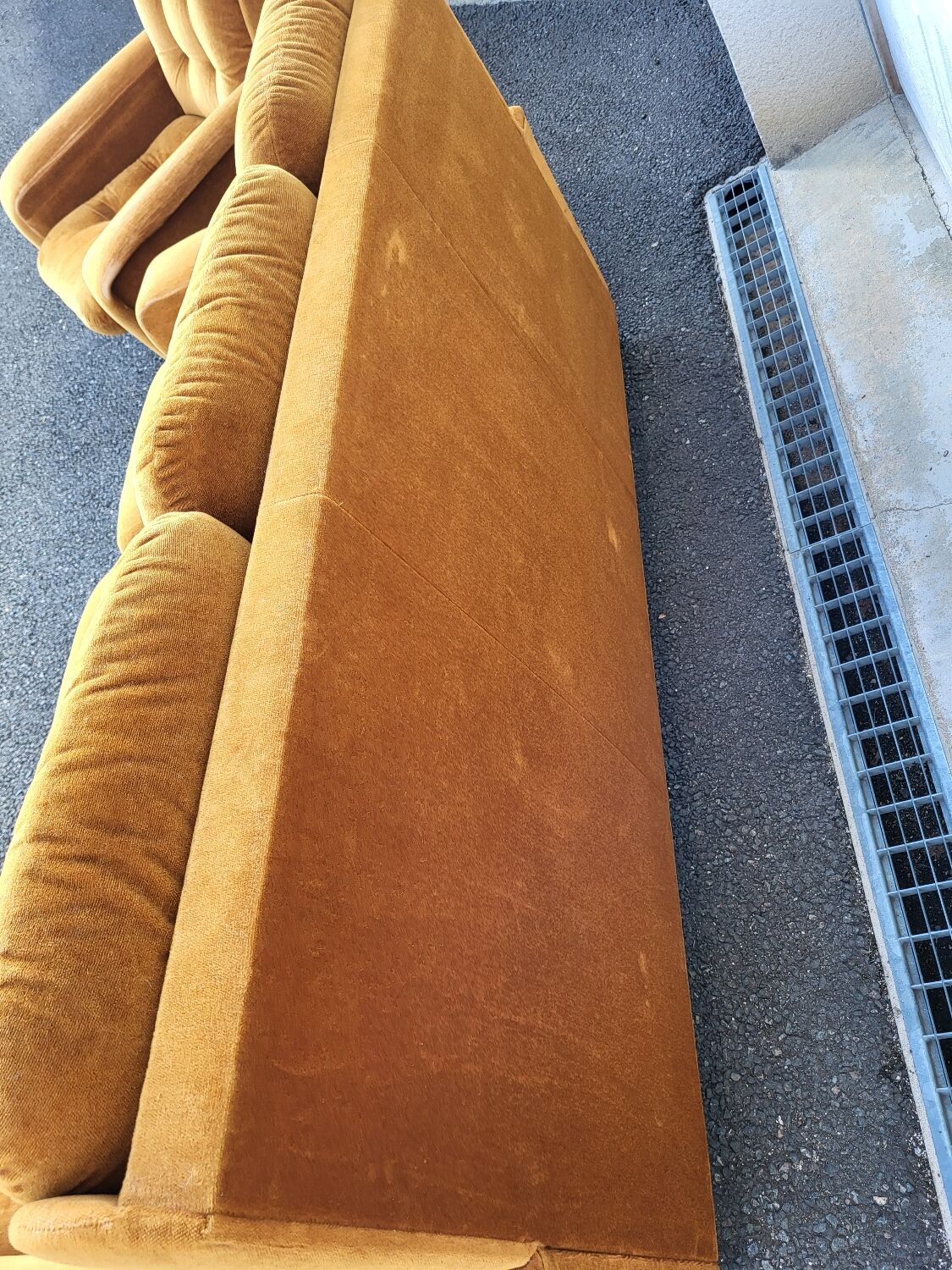 Ensemble canapé fauteuil vintage velours