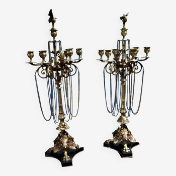 Pair of very large Napoleon III candelabra