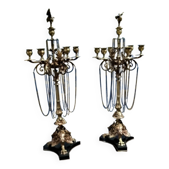 Pair of very large Napoleon III candelabra