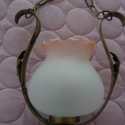 Ancient wood and glass chandelier