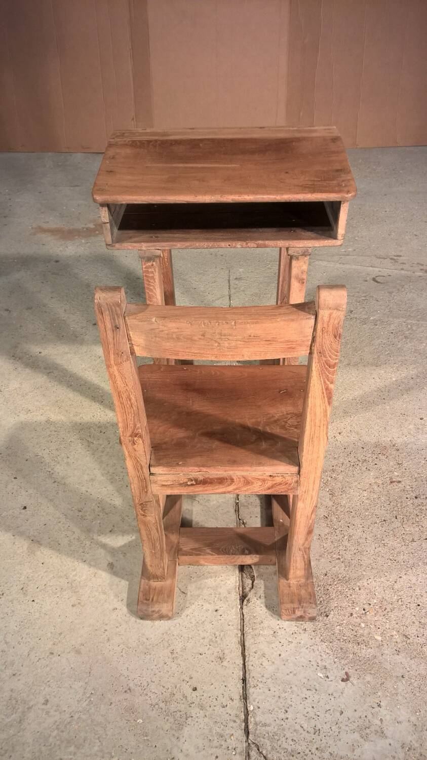 Antique teak desk from Burma.