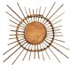 1950s French Artisan Rattan Sun Mirror