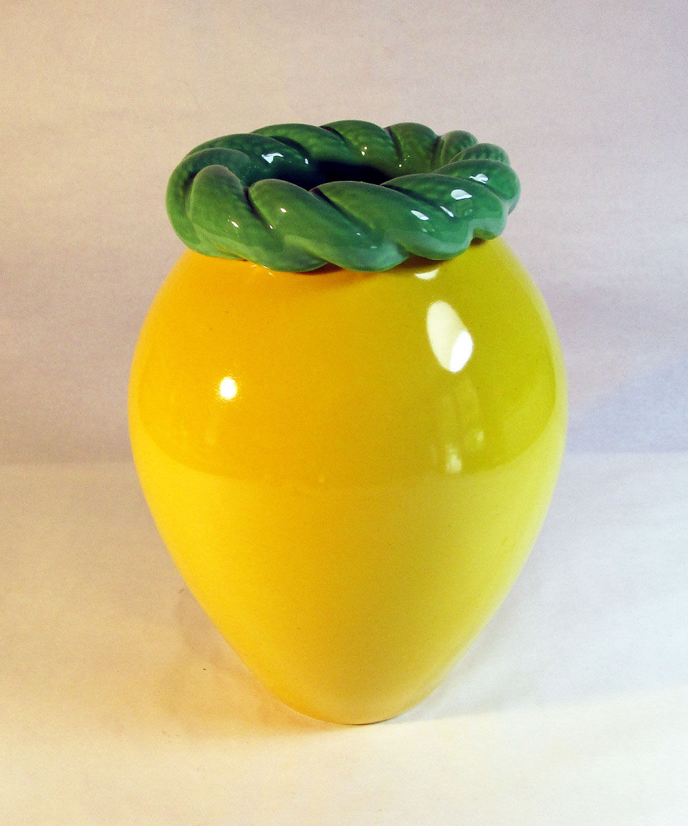 Yellow ceramic vase
