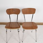 Formica extending table with 4 chairs, set, vintage from the 70s.