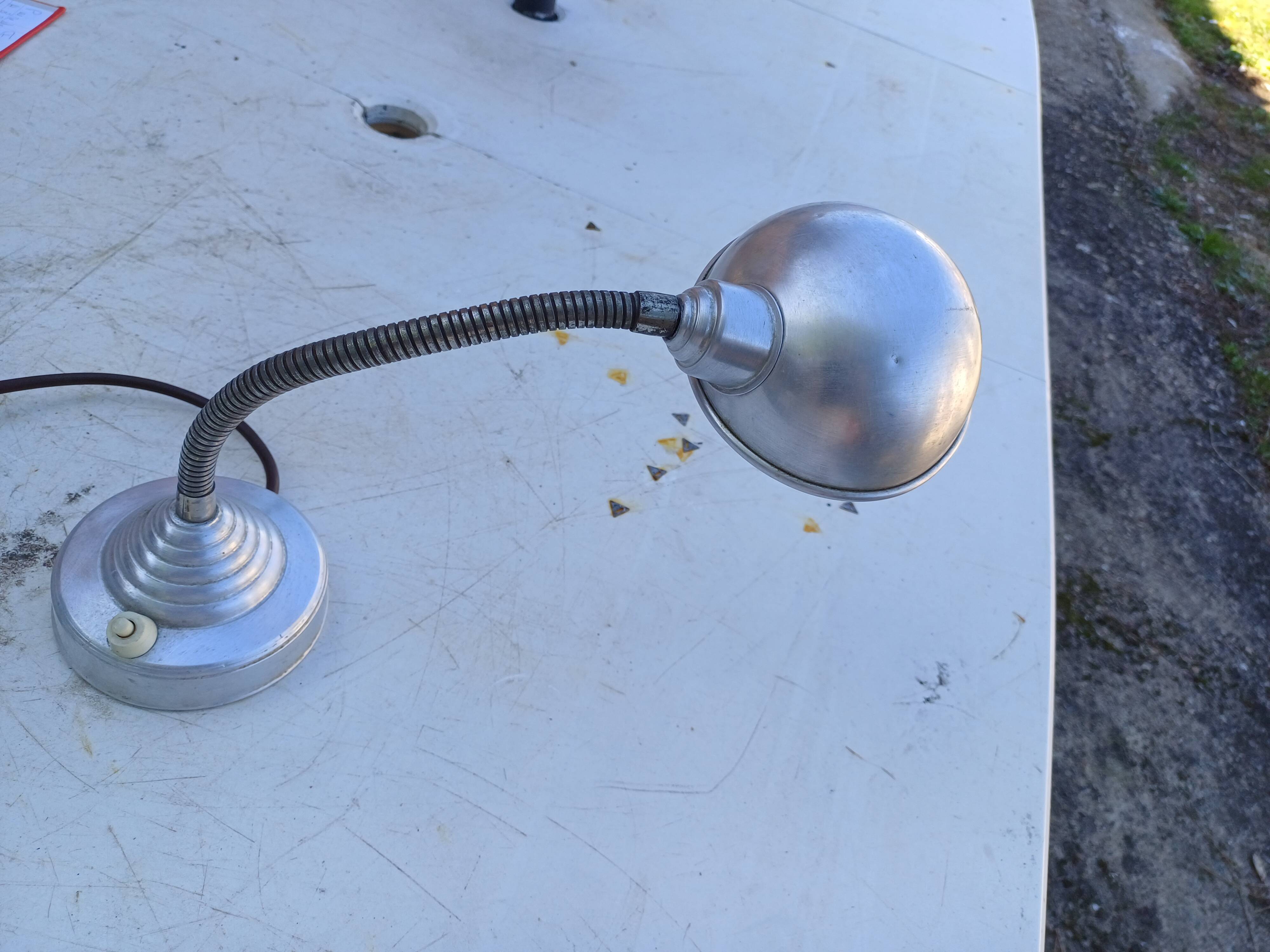 Vintage Aluminum Lamp from the 60s