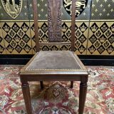 7 chaises art deco en noyer